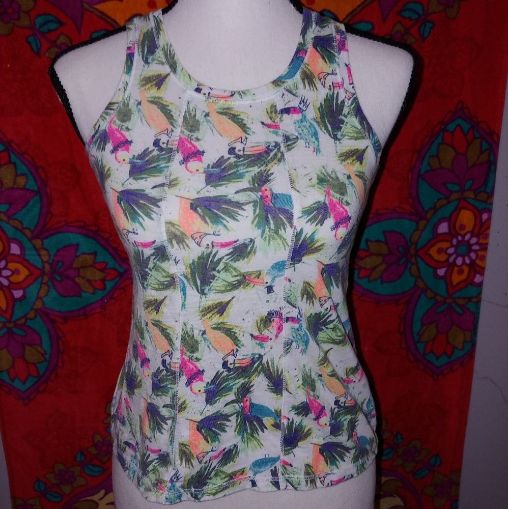 Colorful Girls Bird Summer Tank Top
